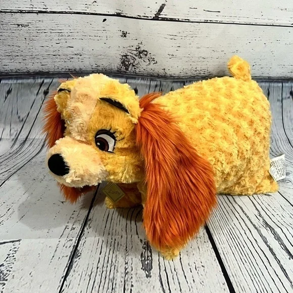 Lady and the Tramp pillow pet Disney Parks & NWT 9” plush Tramp stuffed animal - Picture 2 of 14